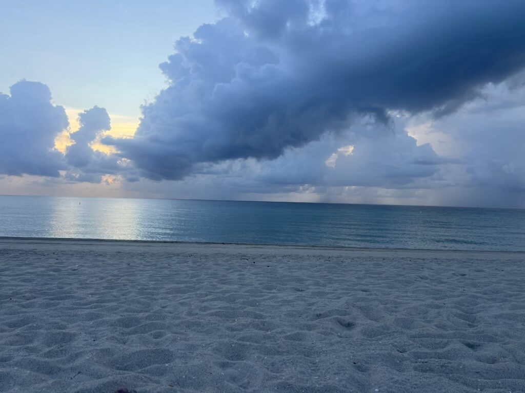 Serene beach view